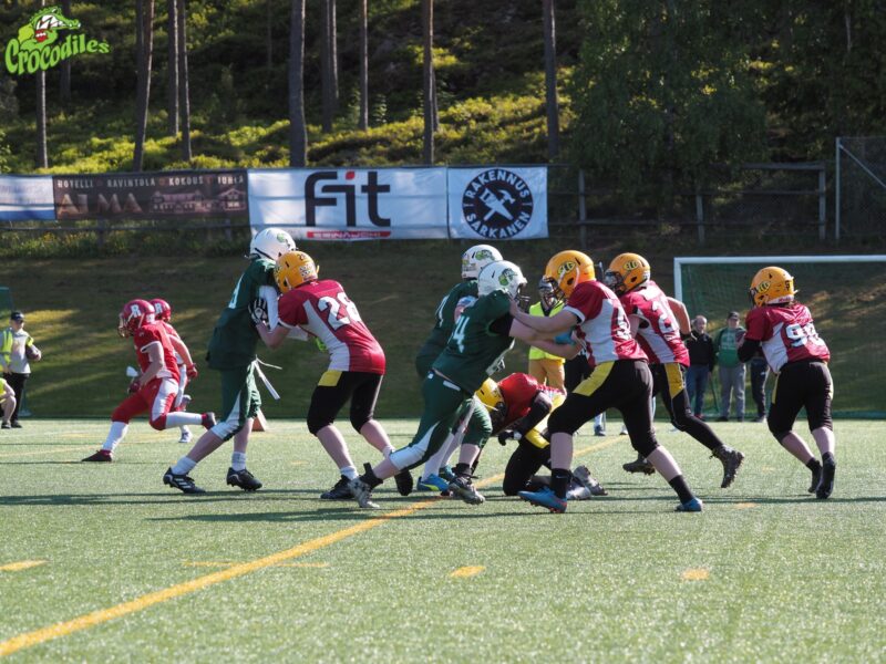 P6100981 U13 SM-sarjan linjamähinää kaudelta 2023. Kuva: Crocodiles mediatiimi