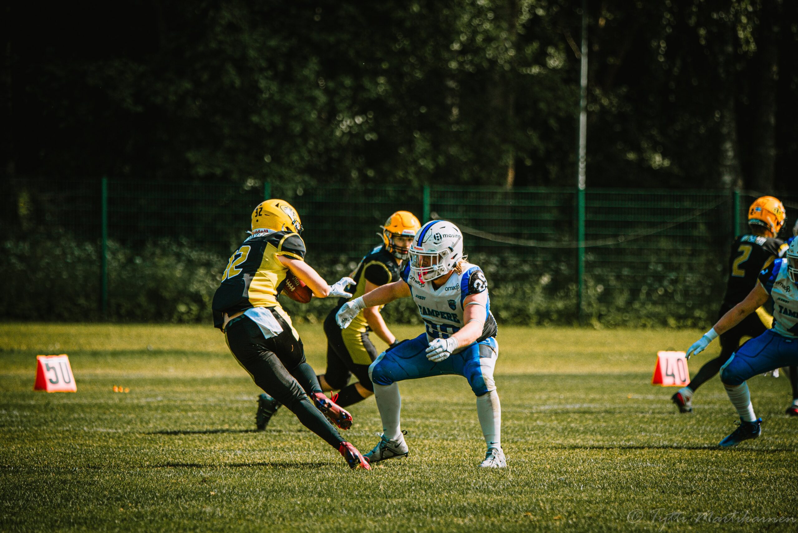 Arttu Blomqvist #32 ei ollut helppo taklattava puolustukselle.
© Tytti Martikainen